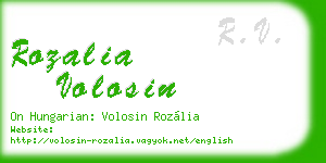 rozalia volosin business card