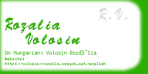 rozalia volosin business card